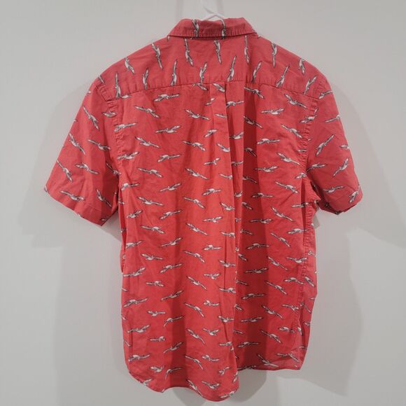 Old Navy The Classic Shirt Mens Button Up Size Large Seagulls Summer Vacation - Picture 2 of 6